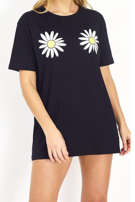 Ladies Printed Nighty T-Shirt - YR Textile